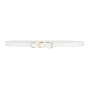 GIVENCHY Solid Color Design Pin Buckle Leather Belts Women's White 2cm