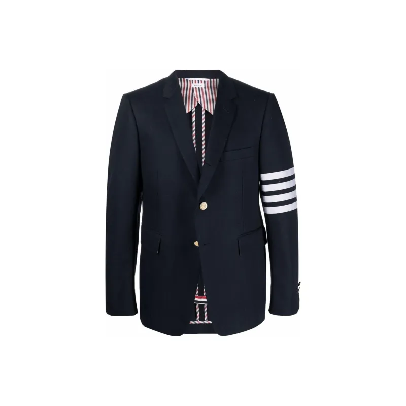 THOM BROWNE· Business Suit Coat Men's Dark Blue, Back To School Season-0