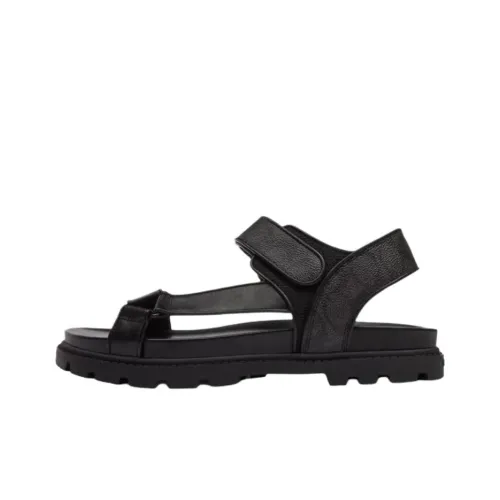 COACH Signature One Strap Sandals Men's Black