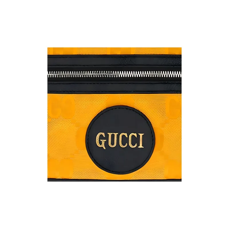 GUCCI Nylon With Cow Leather Waist Bag Chest Bag Unisex Yellow/Black-3