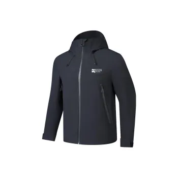 QIAODAN Mountain God Series Mountain Versatile Hiking Outdoor Hiking Hard Shell Windbreaker Jacket Unisex Black