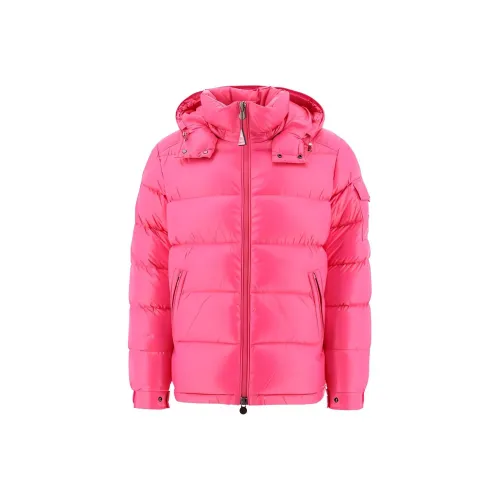 Moncler Maya Hooded Puffer Shiny Jacket 'Pink'