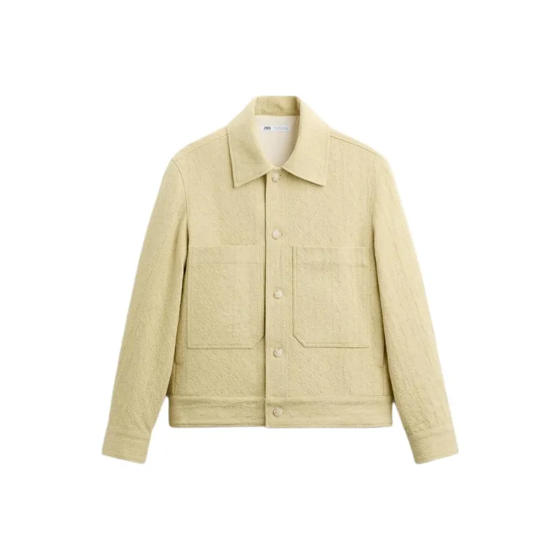 ZARA Jackets Coats Men's Grass Green-0