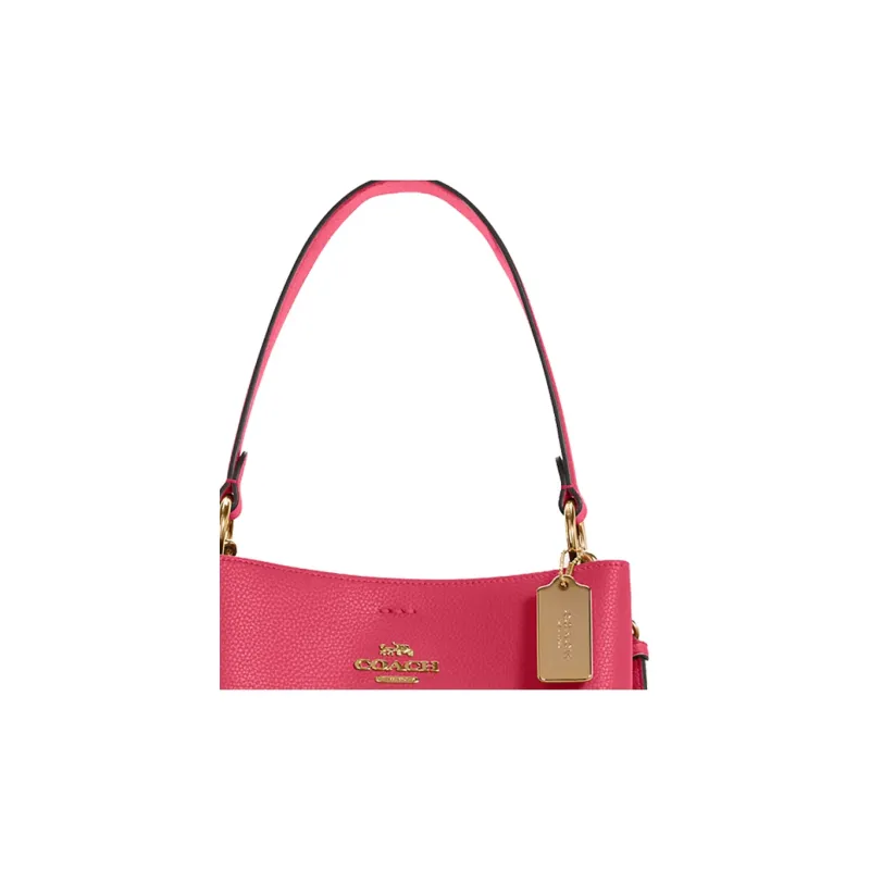 COACH Town Leather Bucket Bags Crossbody Bag, Shoulder Bag Trumpets Women's Rose Red-3