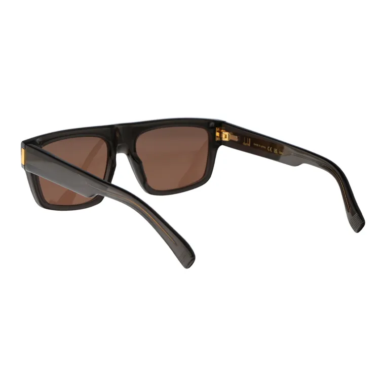 Dunhill Acetate Square Sunglasses Unisex Gray Brown-3