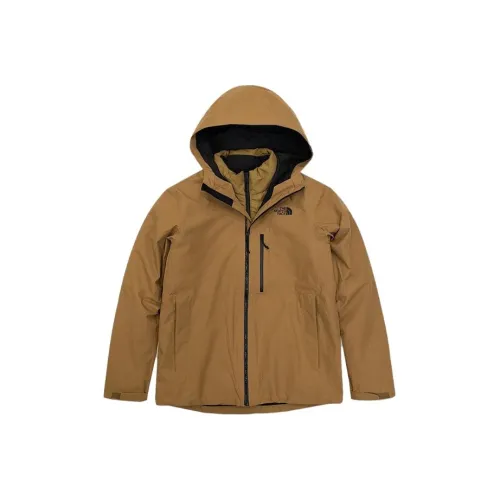 THE NORTH FACE TABLE Waterproof, Windproof, Thermal, And Breathable Windbreaker Jacket Men's Brown