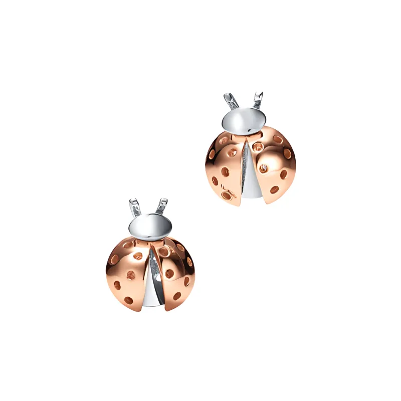 TIFFANY & CO. 18K Rose Gold With 925 Sterling Silver Stud Earrings Unisex-0