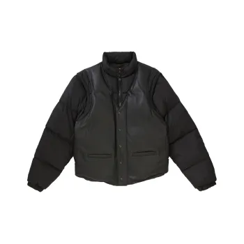 Supreme Schott Down Leather Vest Puffy Jacket