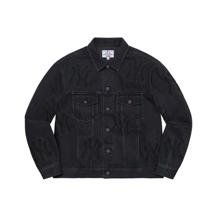 Supreme X New York Yankees Denim Trucker Jacket-0