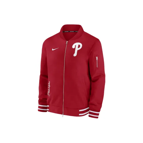 Nike MLB Collaboration Philadelphia Phillies Authentic Collection Jackets Coats Men's Red