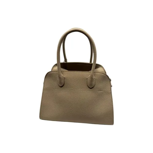 THE ROW Soft Margaux 10 Litchi Cow Leather One Shoulder, Shoulder Bag, Crossbody Bag, Handbag Women's Dark Umber