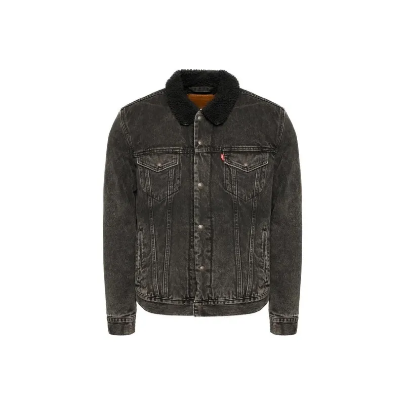Levis Denim Jackets Men Black-0