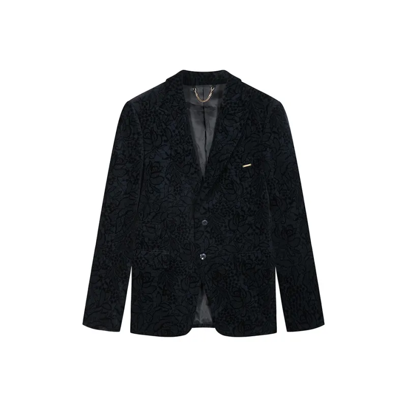 DAVID NAMAN Business Suits Men Navy Blue-0