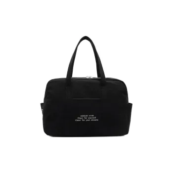 OUZIHUANG Nylon Travel Bag Unisex Black/Ecru/Pink/Yellow/Army Green