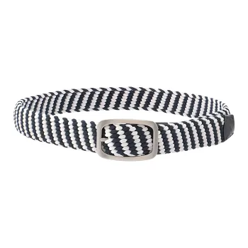 Mizuno Polypropylene Cow Leather Leather Belts Unisex Black White Width 3.3CM