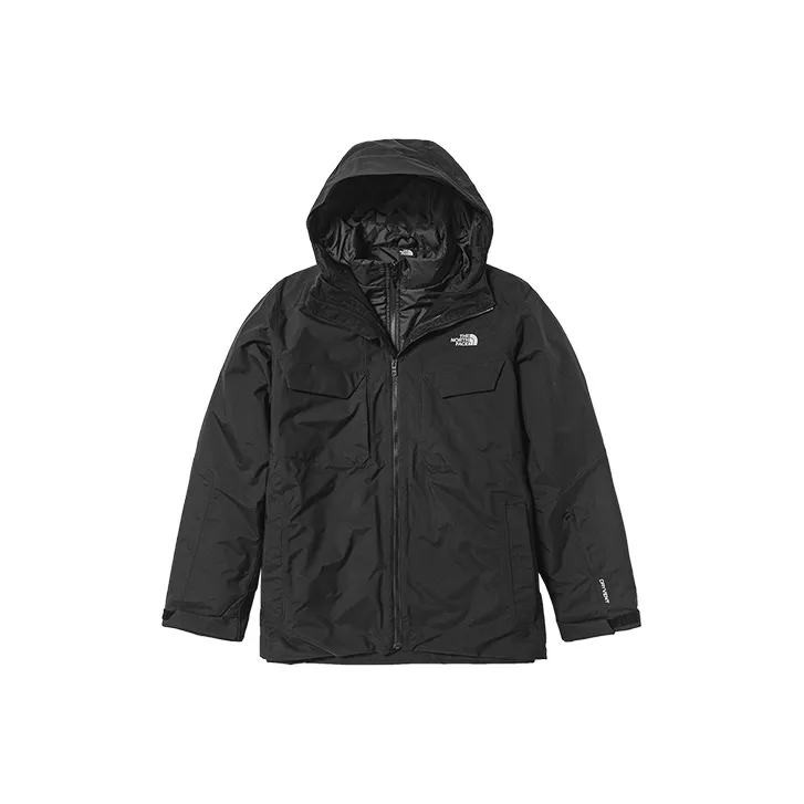 THE NORTH FACE Water Resistant Windproof Wear Resistant Warm Windbreaker Jacket Men's Black-0