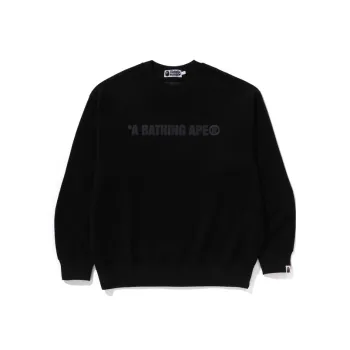 A BATHING APE Bathing Ape Logo Relaxed Fit Crewneck Sweatshirt