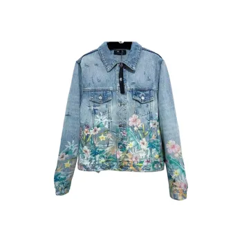 AMIRI Denim Jackets Men Light Blue