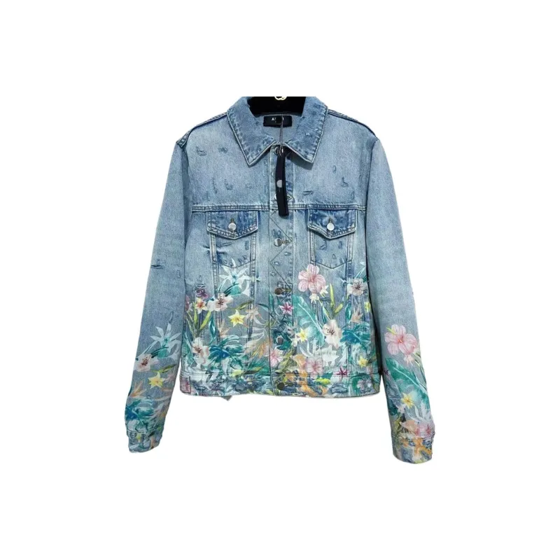 AMIRI Denim Jackets Men Light Blue-0