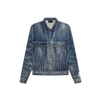 Fear Of God Denim Jackets Men Dark Blue
