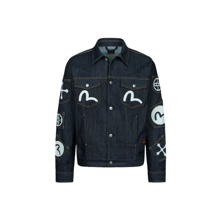 EVISU Denim Jackets Men Denim Blue-0