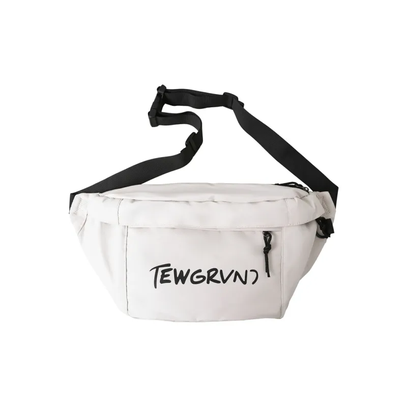 BUBM Nylon Sling Bag Unisex Black/White-6