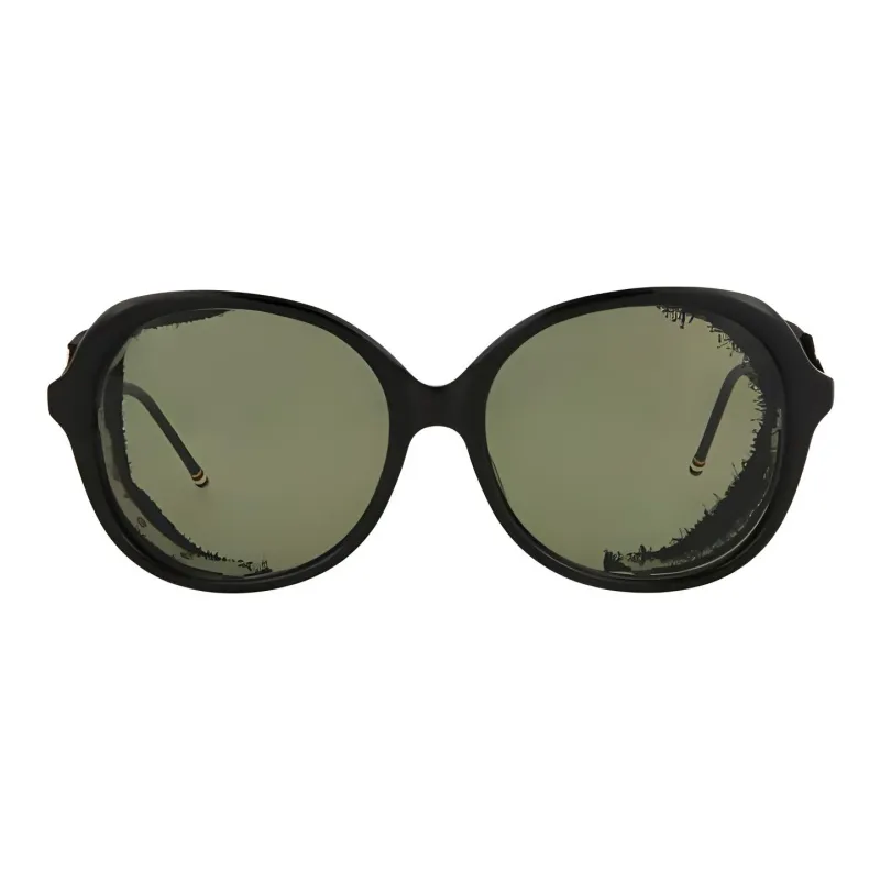 THOM BROWNE· Irregular Shape Sunglasses Unisex Black-1