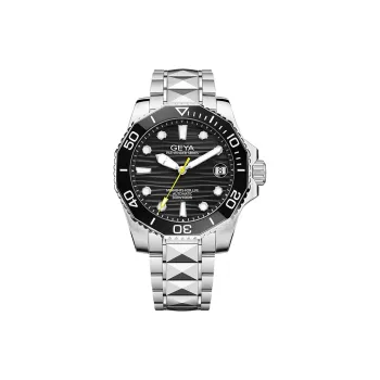 GEYA Mechanical Movement Tungsten Steel+Stainless Steel Strap Watch Men's Watches Green Dial