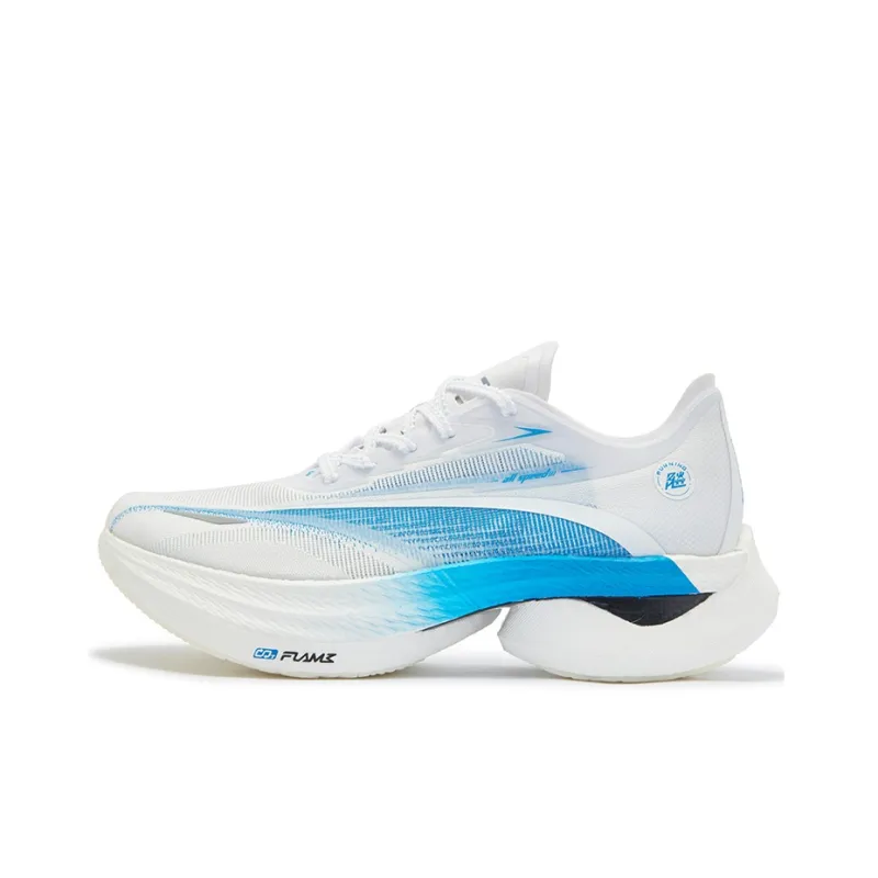 361° Cushioning, Slip Resistant, And Breathable Low Top Casual Running Shoes Unisex White Blue Mismatched-1