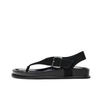 ZARA One Strap Sandals 3cm Women's Black