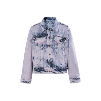 LOUIS VUITTON SS23 Denim Jacket Men's Light Purple