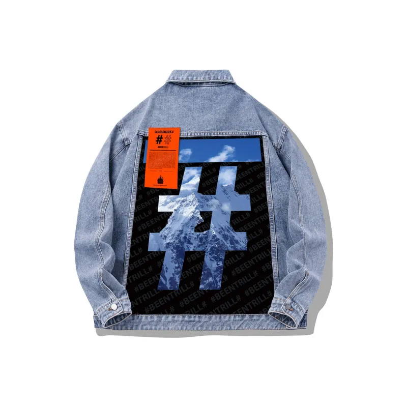 BEENTRILL Loose Fit Denim Jacket Unisex-2