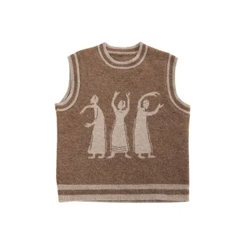 Crying Center Vests Unisex Burnt Tea Brown