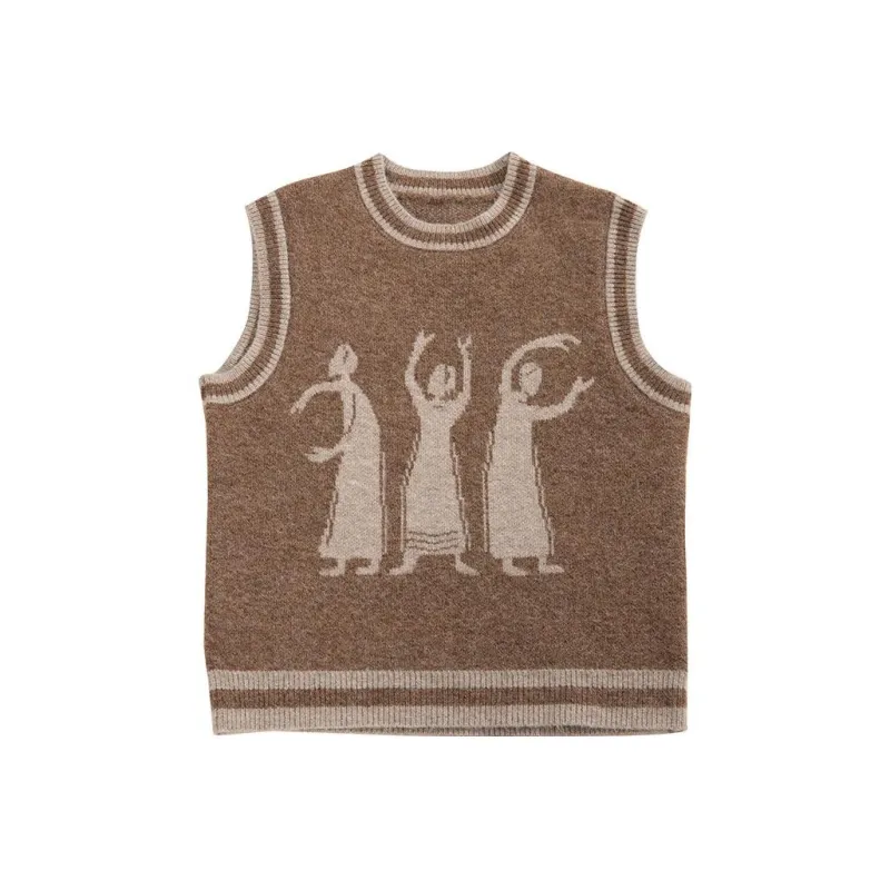 Crying Center Vests Unisex Burnt Tea Brown-0