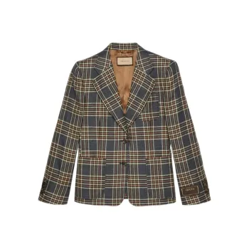 GUCCI Single breasted Checked Blazer