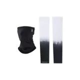White Gray Cooling Arm Sleeves+Black Face Masks