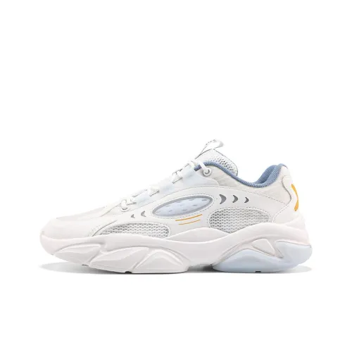 361° Yunshu Slip Resistant, Abrasion Resistant, Breathable Low Top Chunky Sneakers Men's White Blue