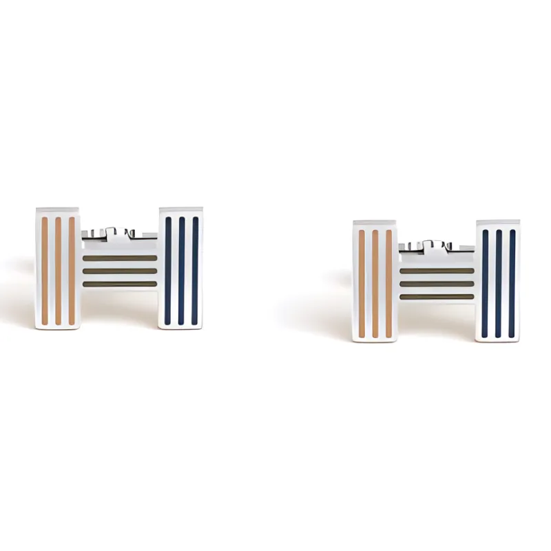 HERMES Quizz Rainbow Cufflinks Men-2