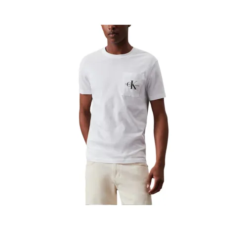 CALVIN KLEIN T Shirt Men's Bright White Europe Version