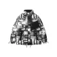 Black All over Print