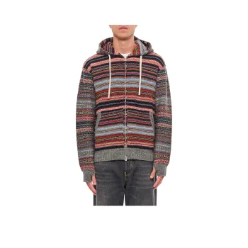 JUNYA WATANABE Shetland Wool Jacquard Hoodie