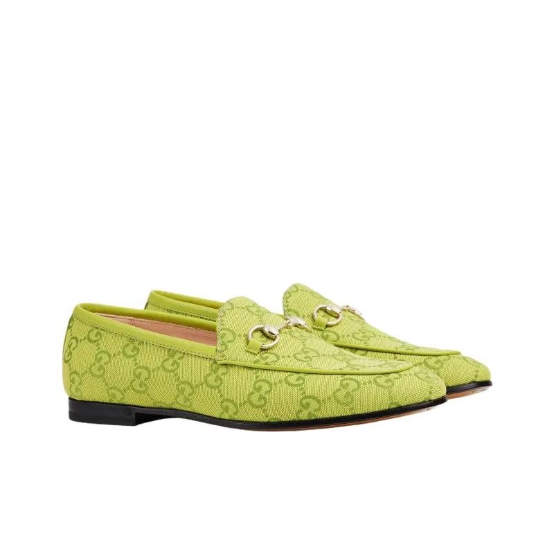 GUCCI Jordaan Casual Single Shoes Women's Green-1