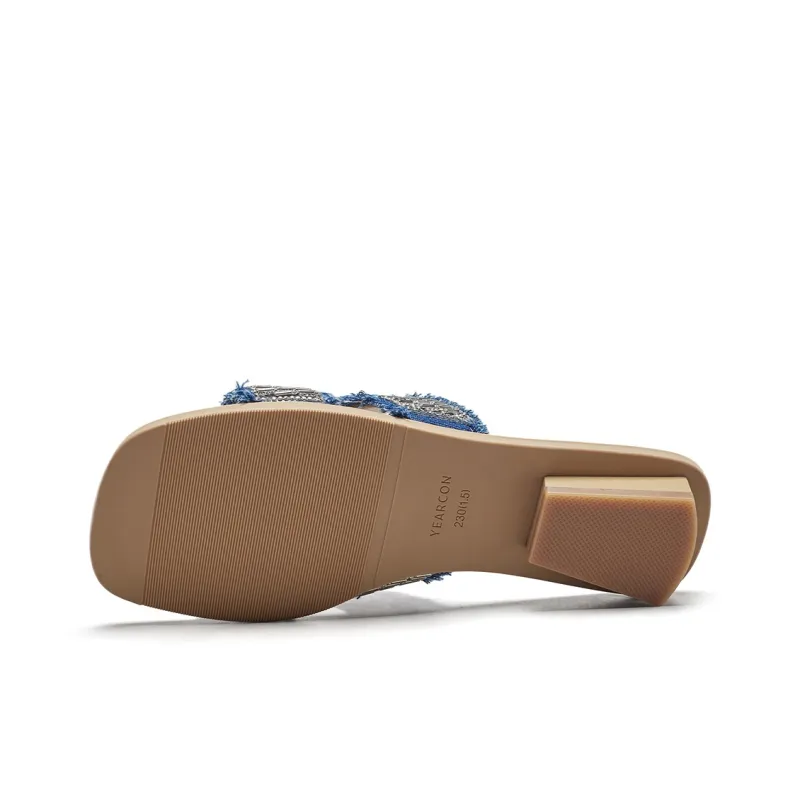 YEARCON Slide Slippers Women's Apricot, Light Blue-7