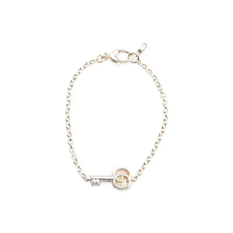 GUCCI 2021 2024 Sterling Silver Double G Key Bracelet-1
