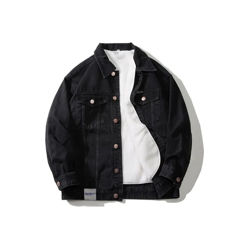 JASONWOOD Denim Jacket Thickened And Fleece Lined Unisex-15