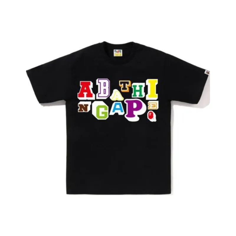 A BATHING APE Logo print Cotton T shirt-0