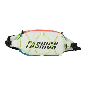 BUBM Oxford Crossbody Bag, Fanny Pack Unisex Black/White & Gray/White & Orange