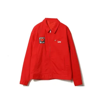 Lee Denim Jackets Men Red