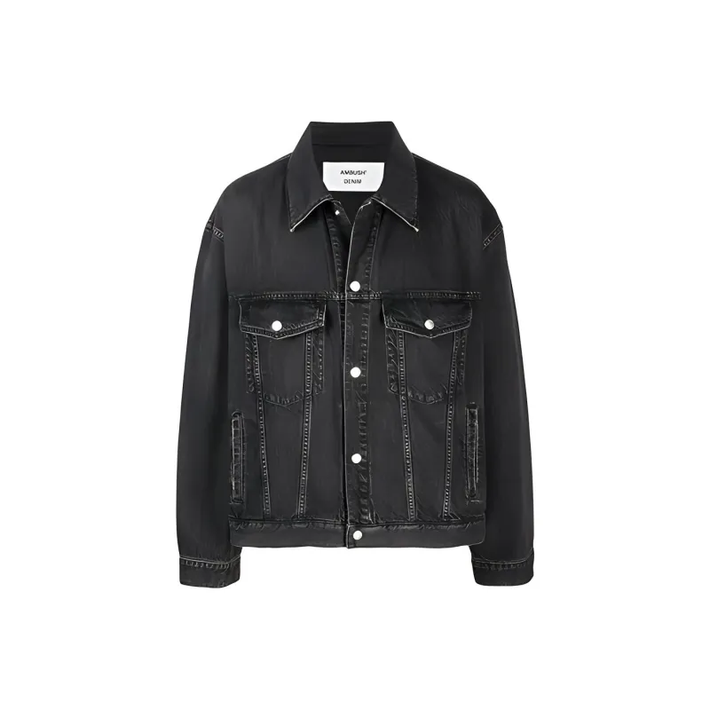 AMBUSH Denim Jackets Men Black-0