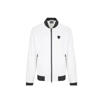 EMPORIO ARMANI Logo Patch Zipped Bomber Jacket